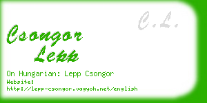 csongor lepp business card